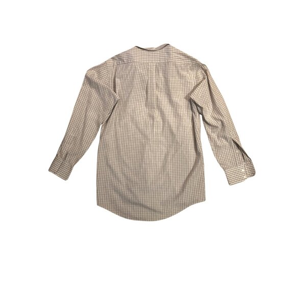 Burberry Plaid Tan Long Sleeve Mens Button Down Shirt size 15 1/2  33 - Picture 3 of 5